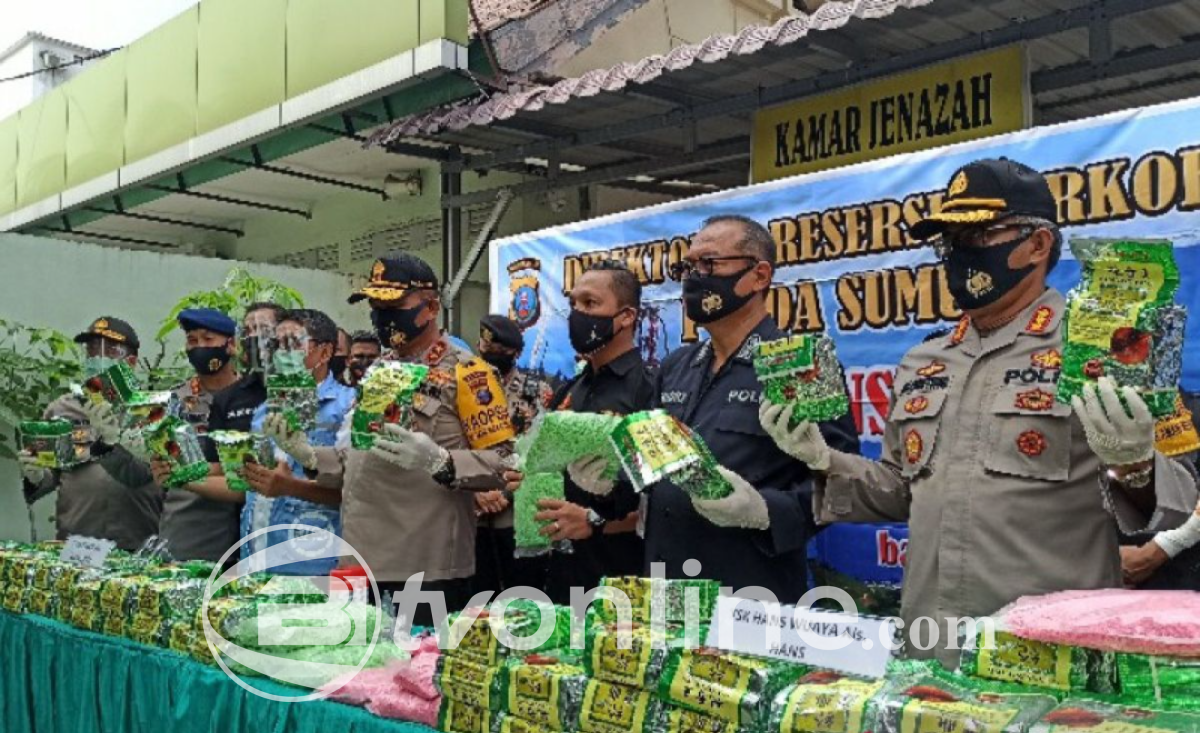 Polda Sumut Gagalkan Peredaran 201 Kg Sabu, 272 Kg Ganja, dan 40.118 Butir Ekstasi, 55 Tersangka Ditangkap