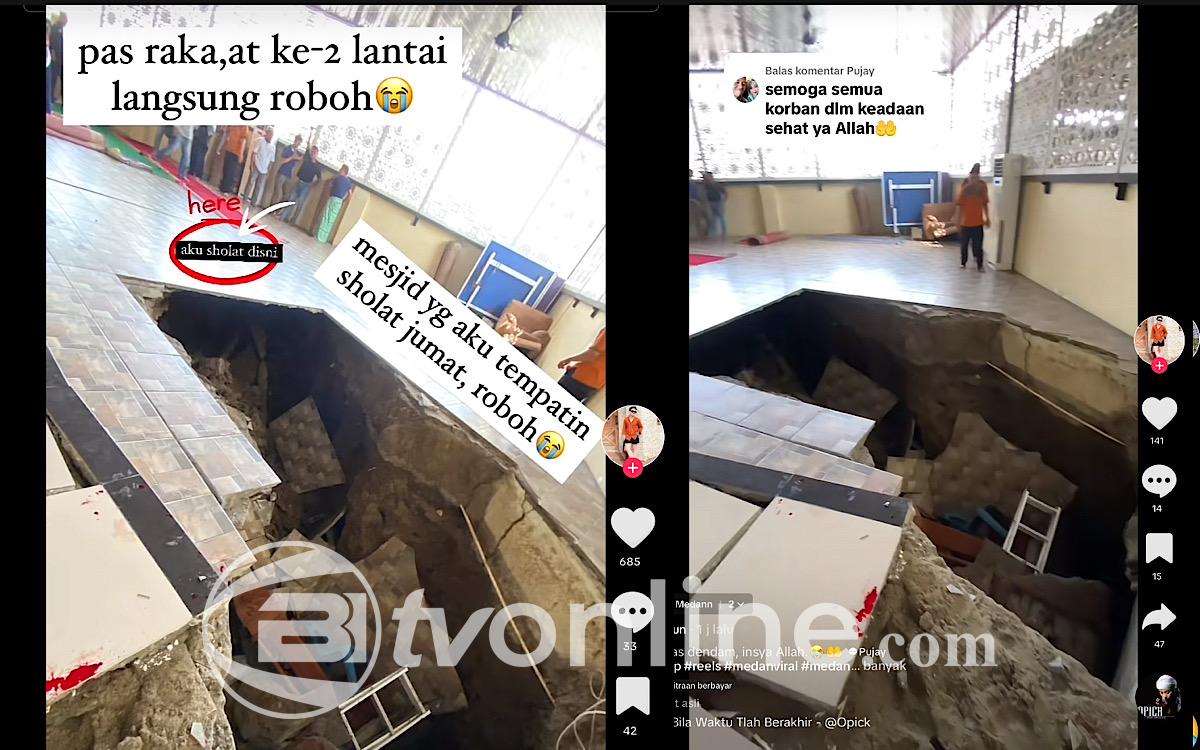 Lantai Masjid di Kompleks J City Medan Amblas, Dua Jemaah Luka Ringan