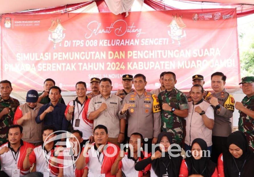 Komisi Pemilihan Umum Kabupaten Muaro Jambi Gelar Agenda Simulasi pemungutan serta penghitungan suara Pemilihan Kepala Daerah Muaro Jambi Tahun 2024