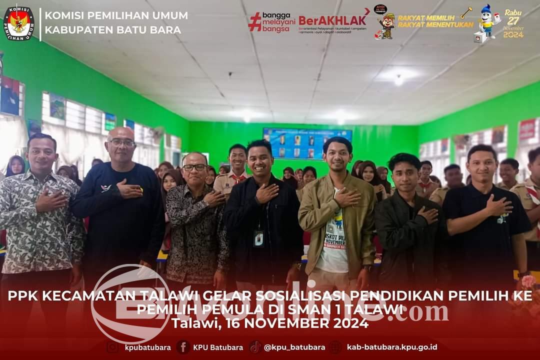 PPK Talawi Gelar Sosialisasi Pendidikan Pemilih Pemula di SMAN 1 Talawi Jelang Pilgub Sumut dan Pilbup Batu Bara
