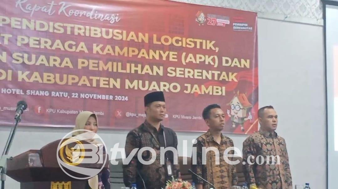 KPU Muaro Jambi Gelar Rakor Persiapan Pilkada Serentak 2024