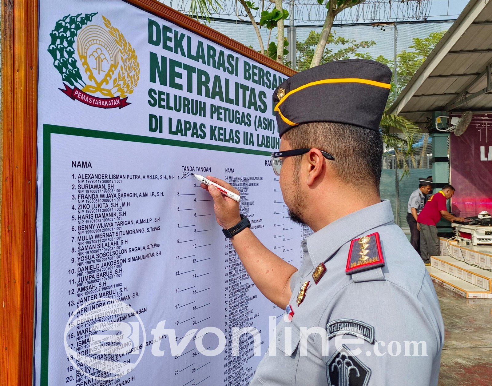Lapas Kelas IIA Labuhan Ruku Tegaskan Netralitas, Berkomitmen Dukung Pilkada 2024 yang Demokratis Deklarasi Netrali