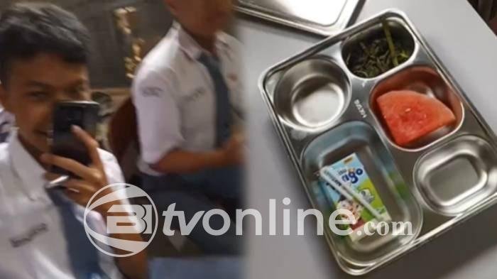 Siswa SMK Minta Maaf Usai Video Makan Siang Gratis Semangka dan Kangkung Viral