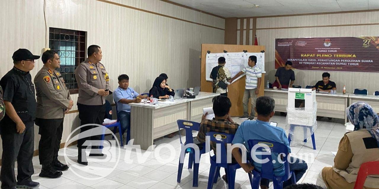 Rekapitulasi Suara Pemilu 2024 di Dumai, Polisi Pastikan Pengamanan Maksimal