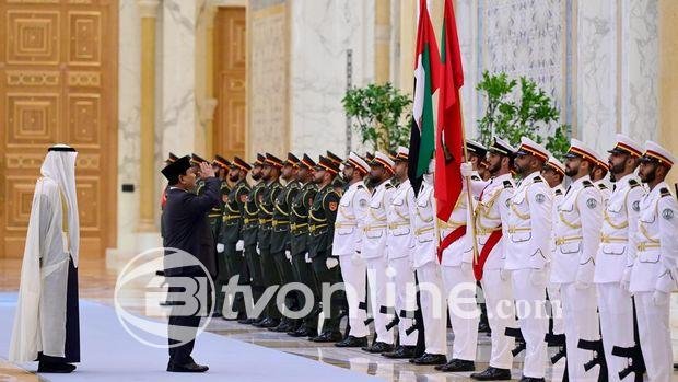 Prabowo Tiba di Abu Dhabi, Disambut Upacara Kenegaraan di Istana Qasr Al Watn