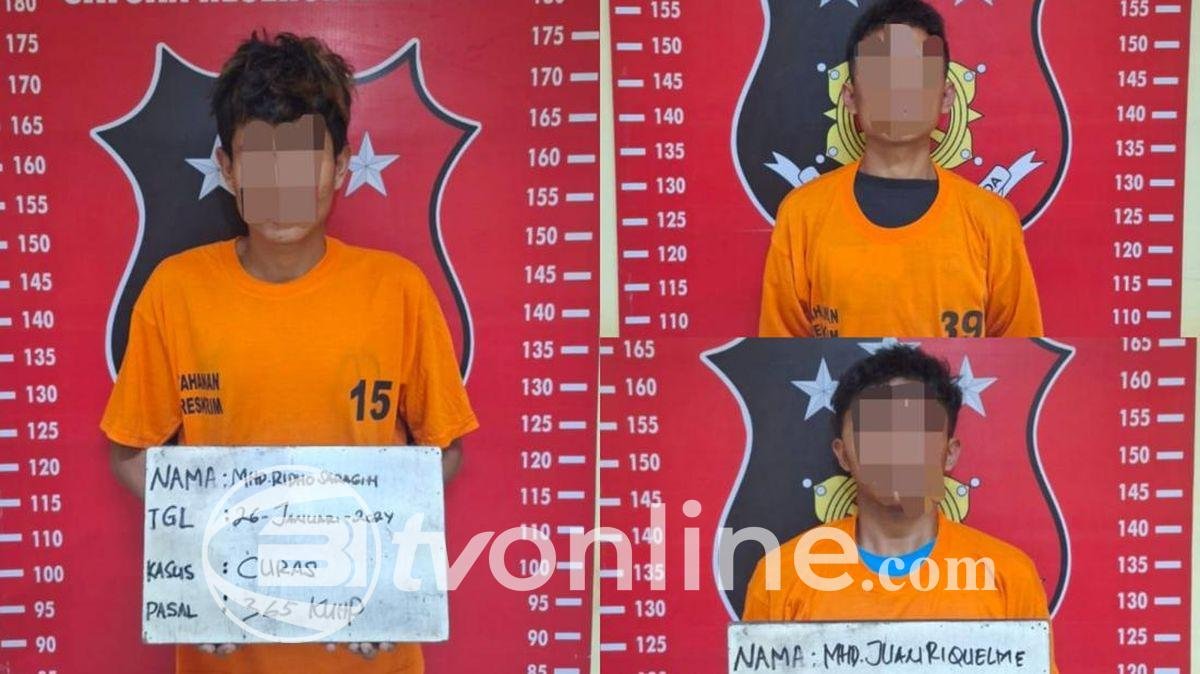 Tiga Bandit Jalanan Ditangkap Warga Setelah Perampokan Sepeda Motor di Medan