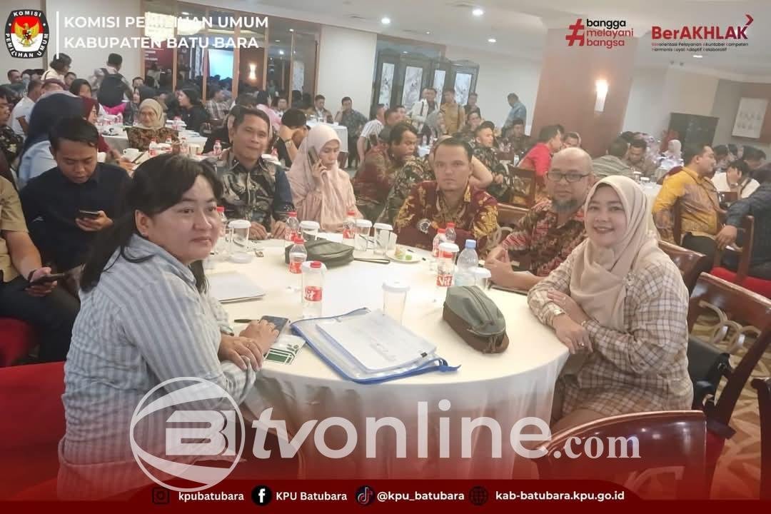 KPU Kabupaten Batu Bara Ikuti Rapat Koordinasi Rekapitulasi Hasil Suara Pilgub Sumut 2024