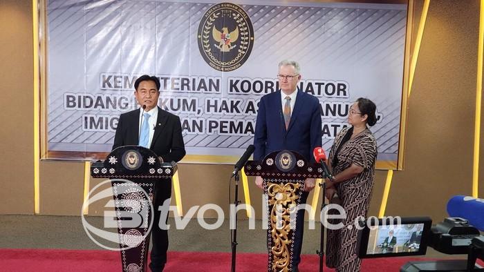 Yusril Ihza Mahendra Bahas Transfer Narapidana Bali Nine dengan Mendagri Australia, Tony Burke