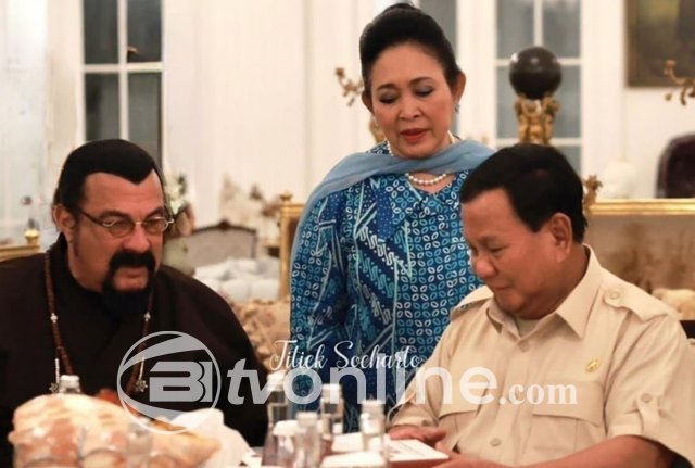 Aktor Steven Seagal Bertandang ke Indonesia, Temui Prabowo dan Titiek Soeharto