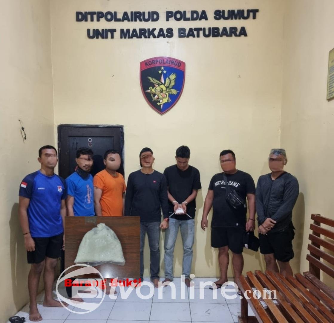 Ditpolairud Polda Sumut Unit Markas Batu Bara Berhasil Amankan 100 Gram Sabu di Tangkahan Kapal Batu Bara