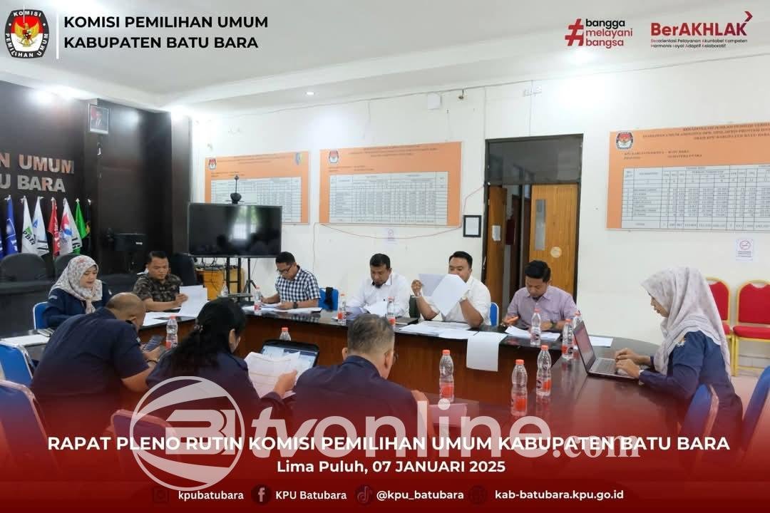 Rapat Pleno Perdana Tahun 2025, KPU Kabupaten Batu Bara Bahas Agenda Penting