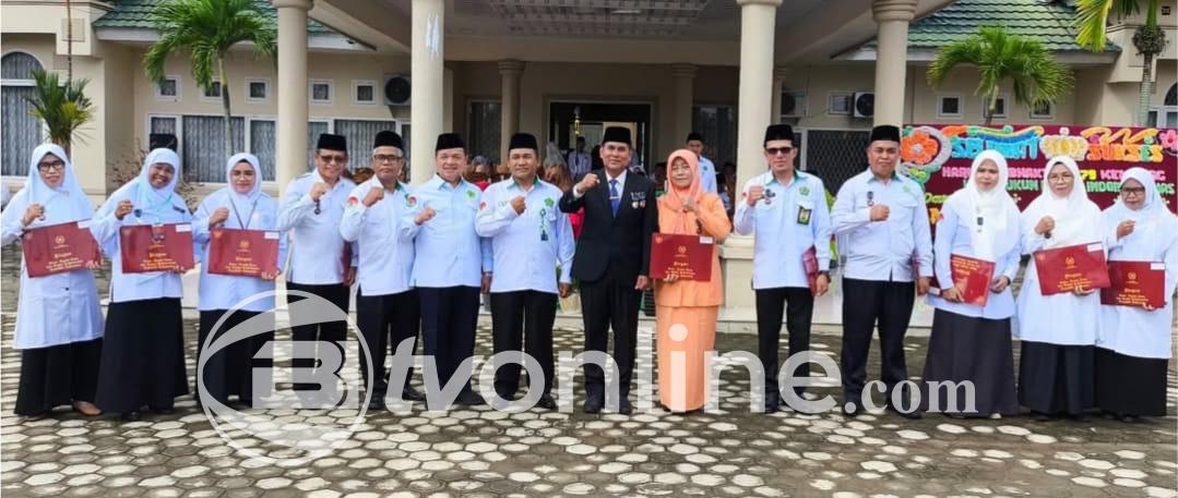 Kemenag Muaro Jambi Menggelar Upacara Bendera Dalam Rangka Peringatan Hari Amal Bhakti (HAB) Ke-79 Tahun 2025