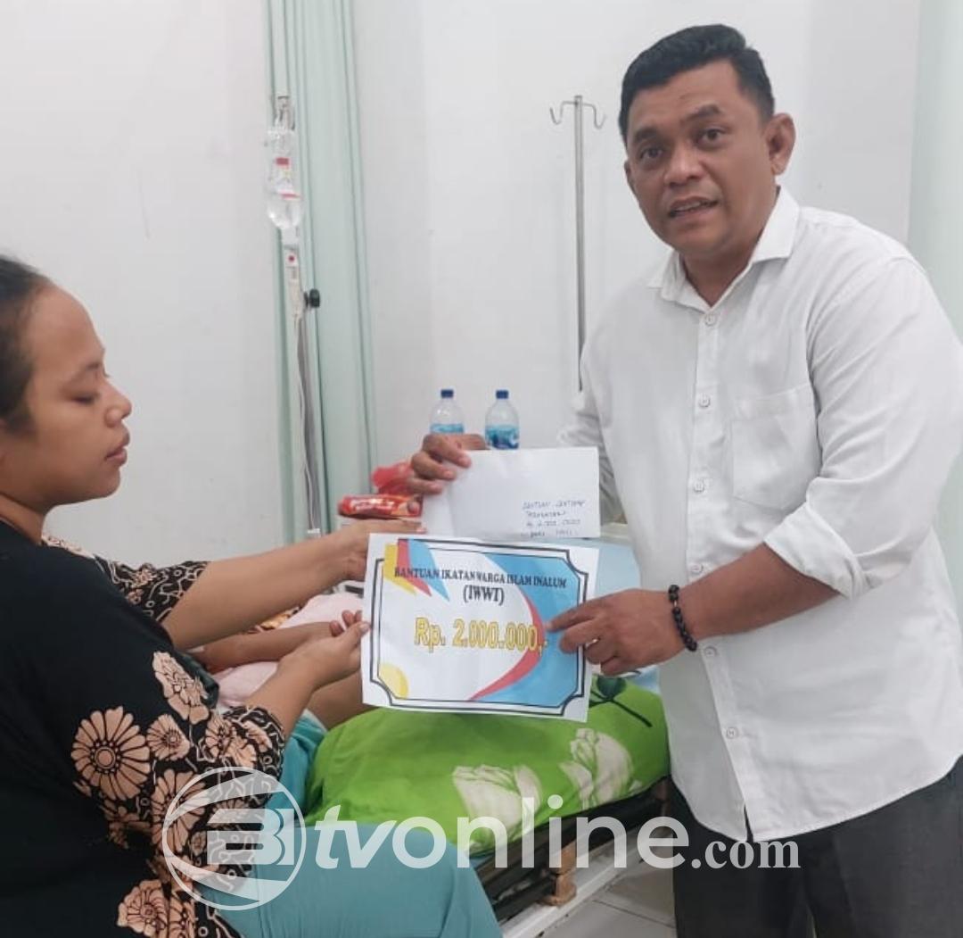 Kepala Desa Bogak Serahkan Bantuan untuk Aswah, Anak Usia 3 Tahun Korban Kecelakaan