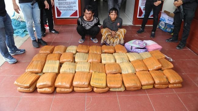 Satgas NIC Bareskrim Polri Gagalkan Penyundupan 74 Kilogram Ganja ke Jakarta
