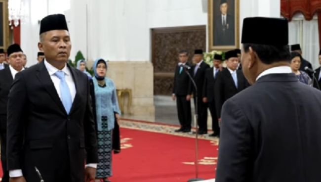 Presiden Prabowo Lantik Nugroho Sulistyo Budi sebagai Kepala BSSN, Ini Tugas Khususnya