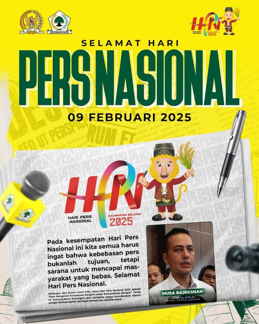 Musa Rajekshah Ucapkan Selamat Hari Pers Nasional 2025: Pers Pilar Demokrasi dan Kemandirian Bangsa