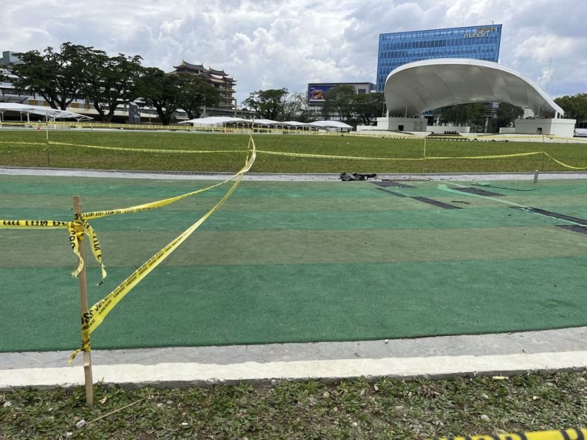 Lapangan Merdeka Medan Ditutup Sementara, Lintasan Lari Rusak dan Rumput Terinjak