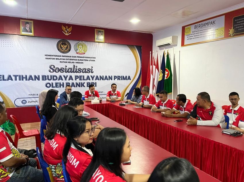 Rutan Medan Gandeng Bank BRI Untuk Sosialisasi, Tingkatkan Budaya Pelayanan Prima