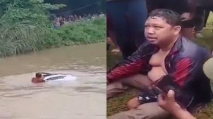 Nekat Terobos Arus Banjir, Mobil di Bekasi Terseret 20 Meter, Sopir Selamat Berkat Bantuan Warga