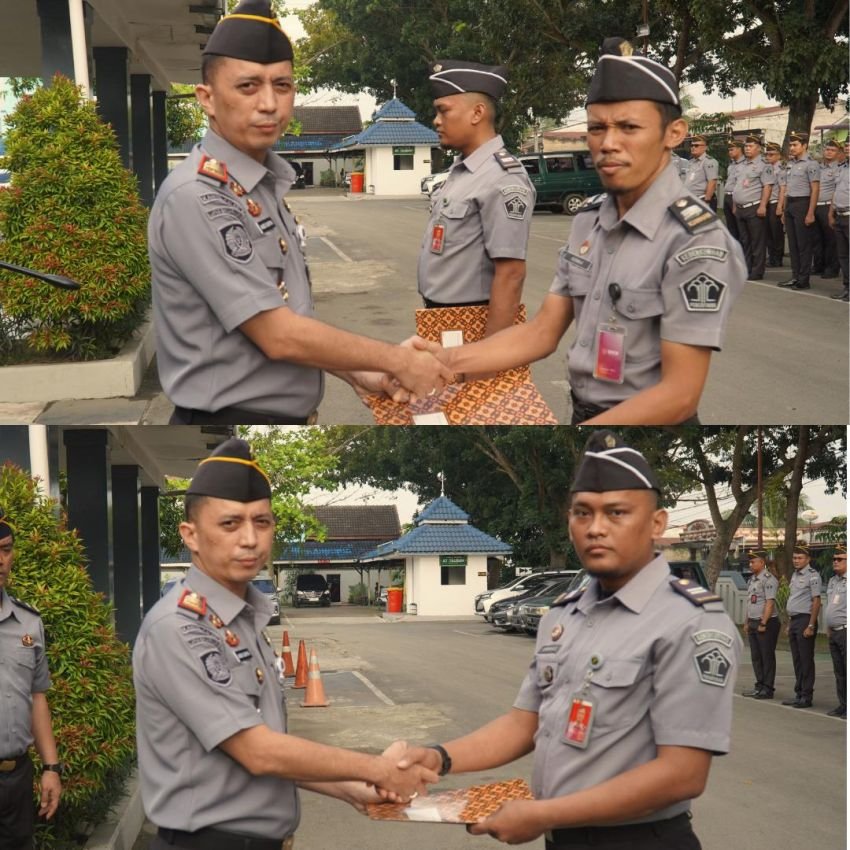 Rutan Kelas I Medan Berikan Penghargaan kepada Pegawai Teladan Triwulan I Tahun 2025