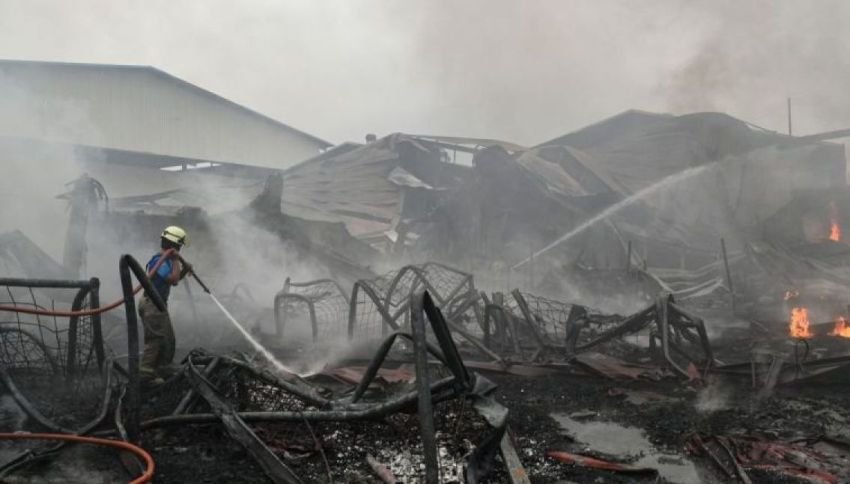 Kebakaran Melanda Pabrik Plastik di Tangerang, 2 Gudang Hangus dan 1 Petugas Damkar Luka