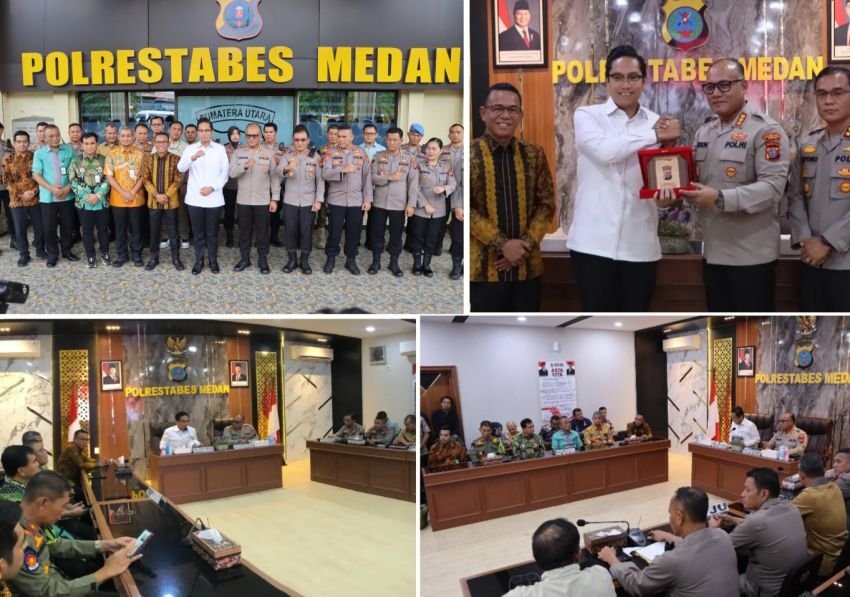 Wali Kota Medan dan Wakil Wali Kota Lakukan Kunjungan ke Polrestabes Medan Bahas Situasi Kamtibmas