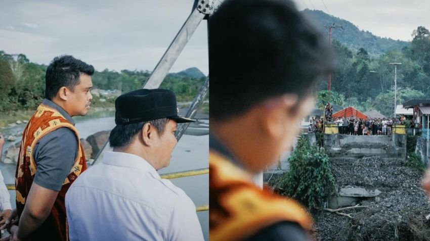 Gubernur Sumut Tinjau Jembatan Ambruk di Nias Barat, Targetkan Pembangunan Tahun Ini