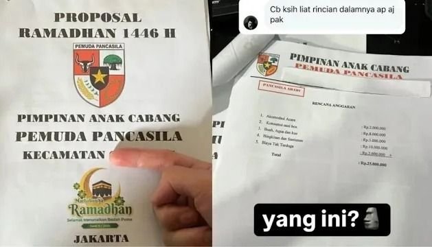 Viral Proposal Pemuda Pancasila Minta Anggaran Rp25 Juta untuk Kegiatan Ramadan, Warganet Soroti Transparansi Penggunaan Dana