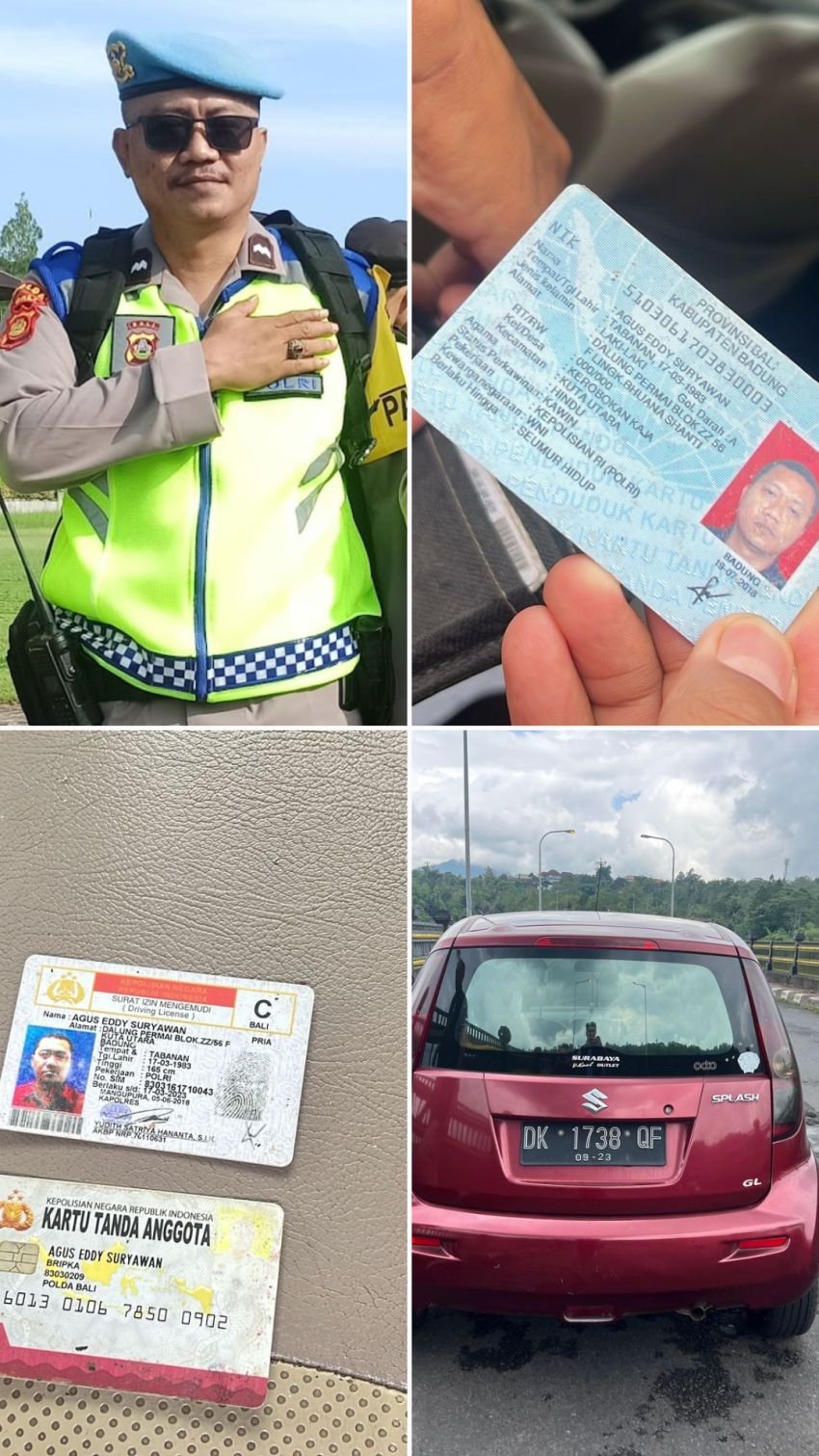 Mobil dan Identitas Anggota Propam Polda Bali, Agus Eddy Suryawan, Ditemukan di Jembatan Bangkung, Badung