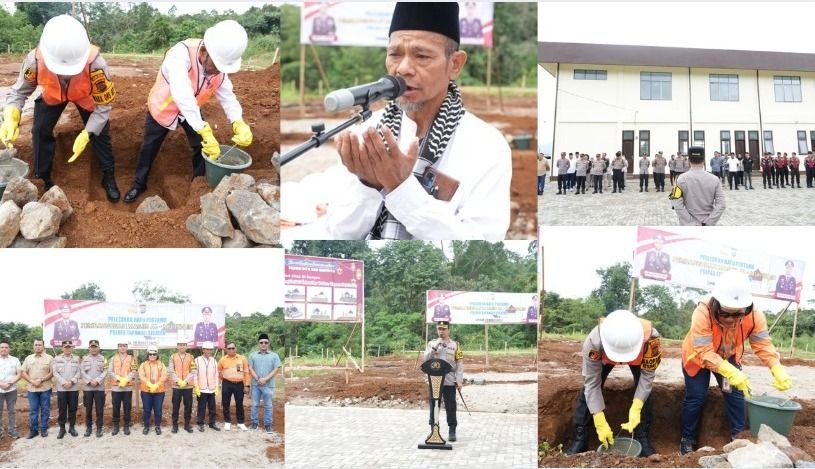 Kapolres Tapanuli Selatan Pimpin Peletakan Batu Pertama Pembangunan Masjid Al-Muhtadin di Mapolres Tapsel