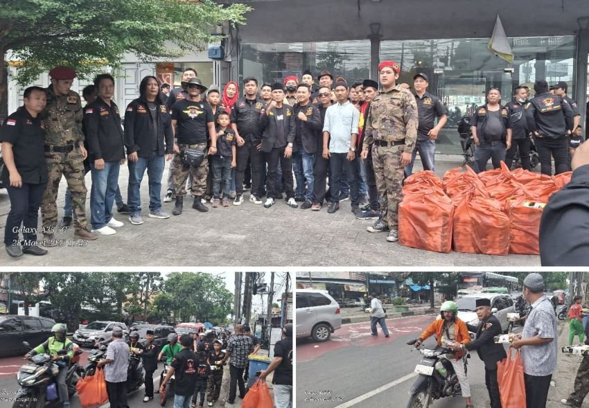 Kolaborasi DPC GRIB JAYA Medan dan PAC GRIB JAYA Tuntungan Bagikan Takjil di Bulan Suci Ramadhan 1446 H