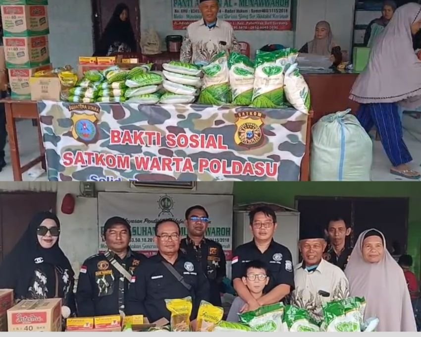 Satuan Komunikasi Warta Poldasu Salurkan Bantuan Sosial ke Panti Asuhan Al Munawaroh dalam Rangka Menyambut Hari Raya Idul Fitri 1446 H