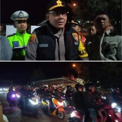 Jalinsum Rawan Begal, Ditlantas Polda Lampung Kawal Ratusan Pemudik Motor