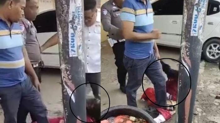 Bripka J Minta Maaf Setelah Videonya Viral Menendang Kepala Perempuan ODGJ di Labuhanbatu