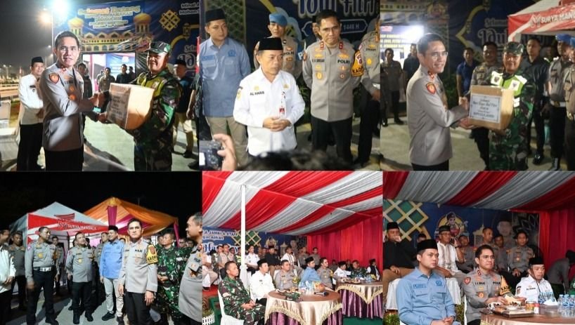 Kapolda Jambi Irjen Pol. Krisno Halomoan Siregar Bersama Gubernur Jambi H. Al-Haris dan Forkopimda Jambi Lakukan Pengecekan Pos Pengamanan Lebaran 202