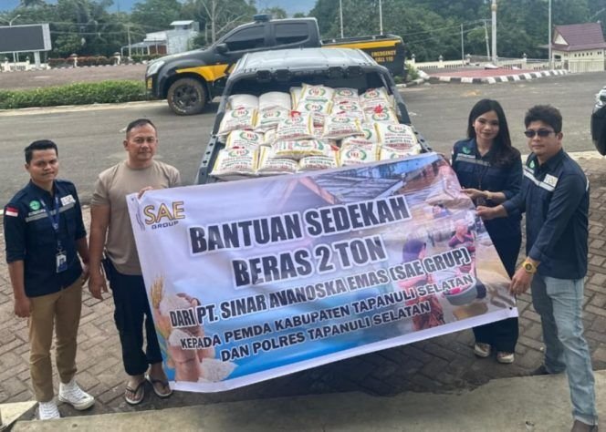 PT. Sinar Avanoska Emas Salurkan 2 Ton Beras untuk Korban Bencana Banjir dan Longsor di Tapanuli Selatan