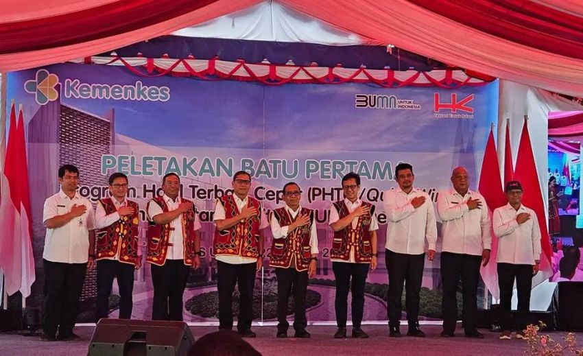 Menkes dan Menko PMK Letakkan Batu Pertama Pembangunan RSUD Tafaeri di Nias Utara