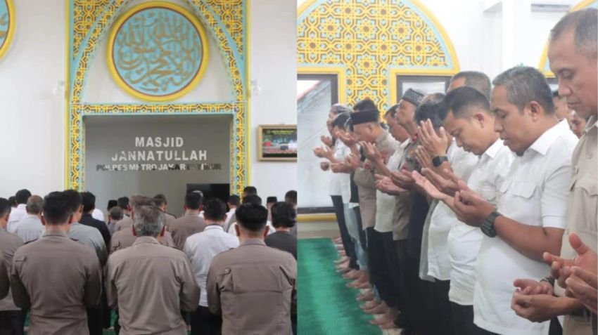 Polri Laksanakan Salat Gaib Serentak untuk Hormati Tiga Anggota yang Tewas di Way Kanan