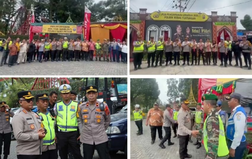 Kapolrestabes Medan Kombes Gidion Cek Pos Pelayanan dan Pos Pengamanan Menjelang Lebaran H-3