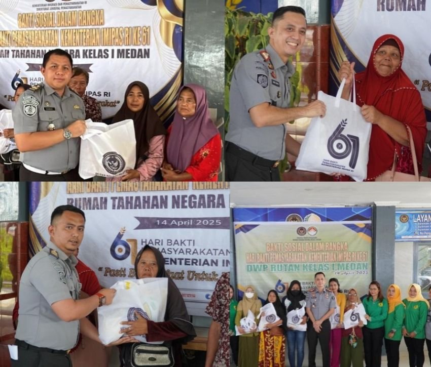 Rutan Medan Gelar Bakti Sosial Peringati Hari Bhakti Pemasyarakatan ke-61