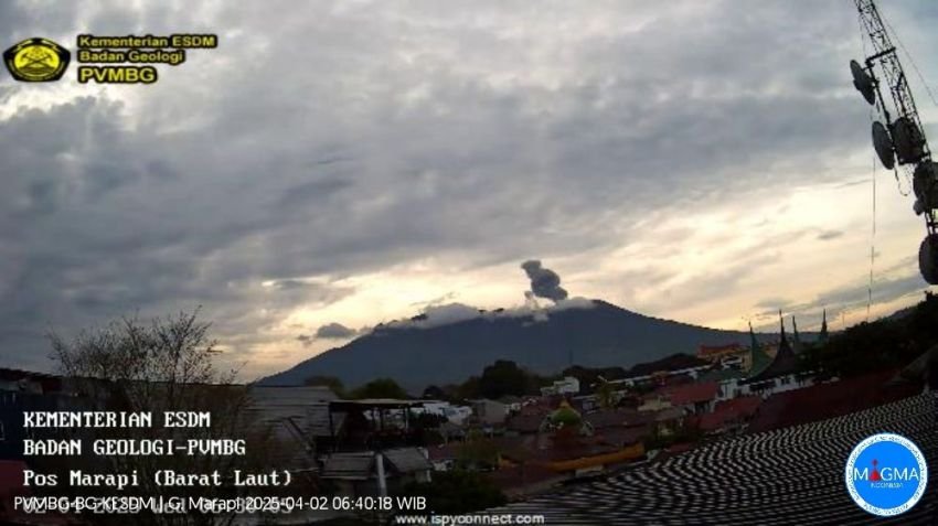 Gunung Marapi di Tanah Datar Kembali Erupsi, Status Waspada Diperpanjang