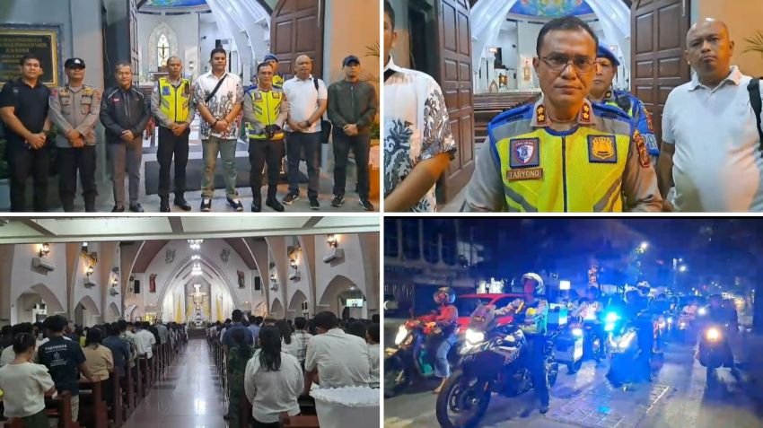 Kepolisian Lakukan Patroli Pemantauan Gereja di Wilayah Hukum Polrestabes Medan