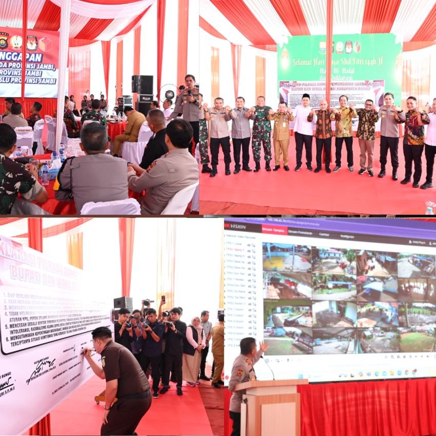 Polres Bungo Gelar Halal Bi Halal dan Deklarasi Pilkada Damai Sambut PSU 5 April 2025