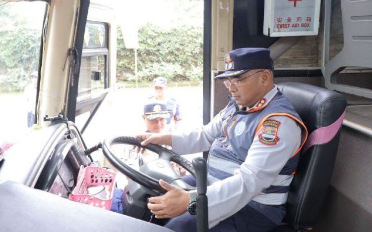 Dishub KBB Gelar Ramp Check, Bus Berklakson Telolet Ditindak