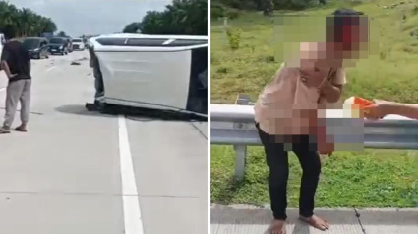 Minibus Terguling di Tol Indrapura-Kisaran, Satu Korban Luka Parah
