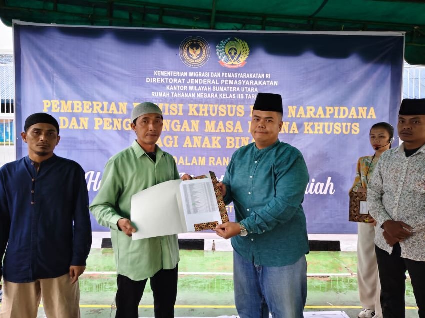 85 Narapidana Rutan Tarutung Terima Remisi Khusus Idul Fitri 1446 H