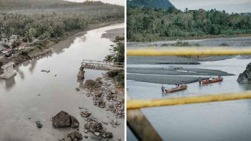 Jembatan Penghubung Tiga Kabupaten di Nias Barat Belum Dibangun, Anak Sekolah Terpaksa Naik Perahu