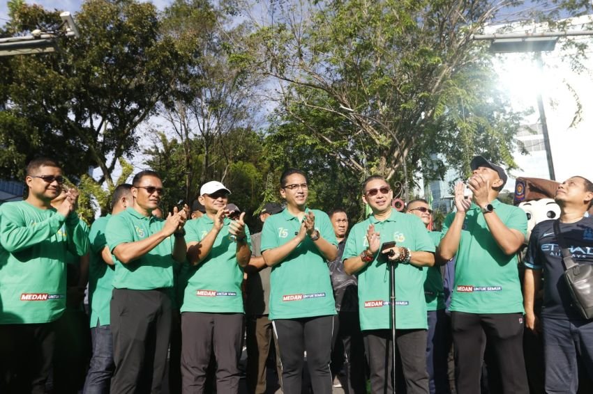 CFD Medan Semarakkan HUT ke-75 Satpol PP dan ke-63 Satlinmas, Wali Kota Medan Ajak Satpol PP Jadi Lebih Humanis