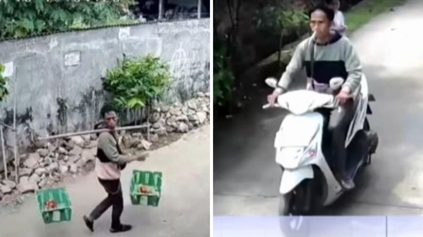 Viral! Modus Menyamar Jadi Tukang Buah, Pria Curi Motor Ketua RT di Cikarang Barat