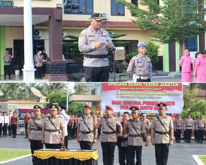 Polres Batu Bara Gelar Sertijab Pejabat Utama dan Lepas Purna Bhakti dengan Penuh Khidmat
